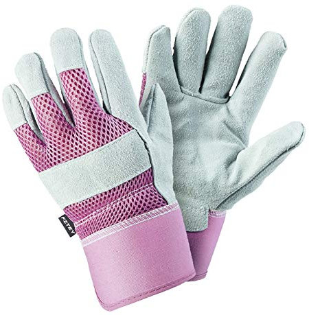 FZTEY Dornenfeste Gartenhandschuhe für Kinder und Kinder, verstärktes Leder, strapazierfähige Handschuhe für Männer und Frauen, Festival-Geschenk, Sicherheitsarbeit, waschbar, rosa, 1 Paar)