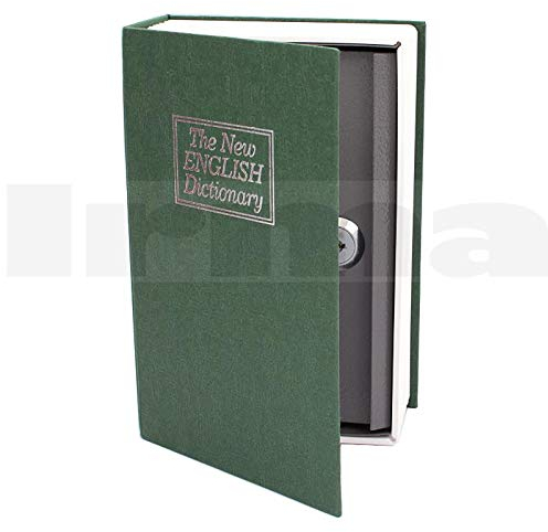 BSD Buchtresor, Buchformig Tresor, Buchsafe - Englischwörterbuch - 180x111x55mm - Green