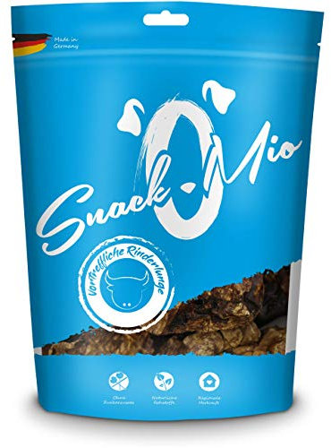 SnackOMio – Premium Hundesnack – vortreffliche Rinderlunge, getreidefrei, 1er Pack (1 x 250g)