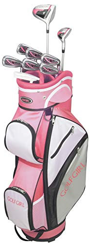 GolfGirl FWS3 Ladies Golf Clubs Set with Cart Bag, All Graphite, Right Hand, Pink