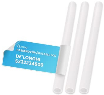 DL-pro 3x Milchansaugrohr Milchrohr 145mm transparent für DeLonghi 5332234800 EAM 3500 ESAM 3500 ESAM 6600 Kaffeemaschine