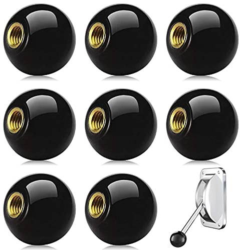 Mlysnd Kugelknopf, Kugelgriff 8 Stücke M8*32mm Runde Kugel Bakelit Hebelknopff für Werkzeugmaschinenersatz (Schwarz)