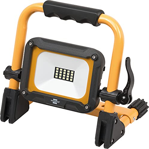 Brennenstuhl Foco LED de batería recargable JARO 1010 MA/Luz de trabajo de 10W para uso exterior (potente foco LED de 1100lm, carga USB C, luz regulable en 3 niveles, iluminación hasta 12h, IP54)