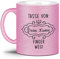 Glitzertasse - Tasse von XXX, Finger Weg! - mit Name Personalisieren - Geschenk für die Freundin, Frauen, Büro, Glitter - Hochwertige Keramik, 300 ml, Rosa