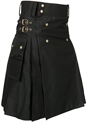 Kilt da uomo Active Wedding Utility, Nero, 30