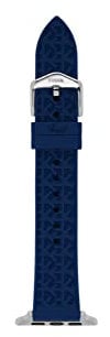 Fossil Band Compatible with Apple Watch, 38/40/41 mm - 18 mm Blue Silicone, S380019