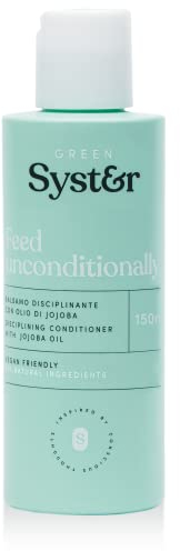 Syster – Feuchtigkeitsspendende Haarspülung mit Jojobaöl, natürliche Spülung für lockiges, fettiges, krauses oder trockenes Haar – Made in Italy, Vegan, frei von Parabenen und Silikonen, 150 ml