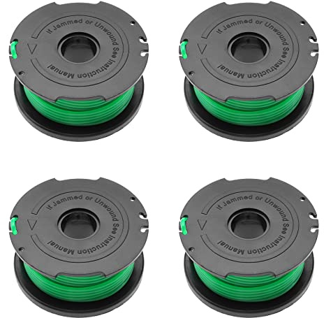 ECSiNG 4PCS SF-080 Spool Line Compatible with Black & Decker GL8033 GL9035 GL7033 A6486 Outdoor Power Tools Replacement Parts 5.9m Line Length 2mm Line Diameter