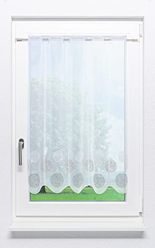 LYSEL Scheibengardine Kringel Muster (Bx H) 160cm * 90cm Braun/grau-braun