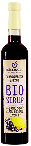 Höllinger Jarabe de grosella y limón orgánico, 0.5L de vidrio