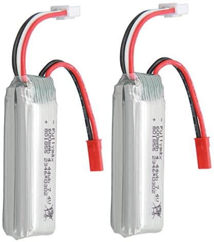 Batteria Al Litio per Aeroplano RC, Spina di Scarico JST, 7.4v 600mah, 2 Batterie per Aeroplano RC di Grande capacit¨¤ per WLtoys XK A280 Aircraft