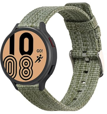 kwmobile Strap Compatible with Samsung Galaxy Watch 5/5 Pro/Watch 4/4 Classic 20mm - Replacement Band with Clasp for Fitness Tracker - Green