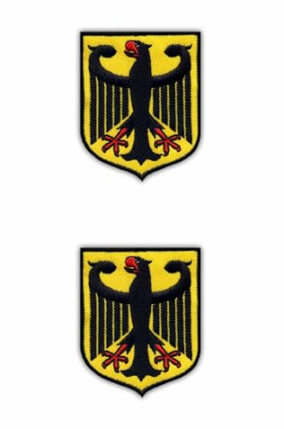 Wappen Deutschlands, 2 Stück, zum Aufnähen, bestickt