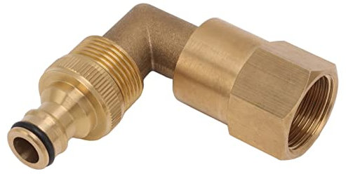 Yctze Raccord coudé de Tuyau en Laiton 3 4 Pouces Filetage Femelle Adaptateur de Coude de Tuyau de Rotation Universel Bon Ensemble de Mamelon d'étanchéité pour l'arrosage Matériau en