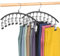 DIRXVMC Trouser Hangers for Closet, Leggings Storage Metal Hanging Yoga Storage Organiser 2 Pack w/10 Clips Holds 20 Leggings, Trouser Holder Space Saving Hanging Closet Organizer
