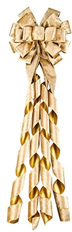 Sunfashion Osterkorb Befüllt Erwachsene Luftschlangen Baumschmuck Schleifendekoration Weihnachtsfeiertagsparty Heimdekoration Türdekoration Ostern (Gold, One Size)
