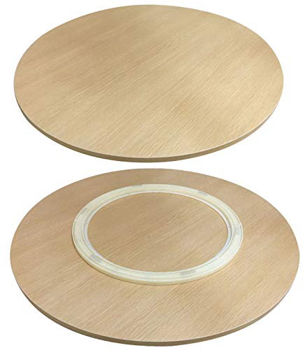 CZAOERXB Drehteller aus Holz – drehbarer Servierteller aus massivem Holz – Holz – 360-Grad-Drehgelenk - 23″/27″/31″/35″/39″/43