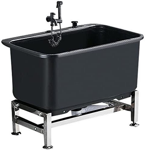 Cubeta de servicio para fregona, fregadero independiente para interior/exterior Fregadero para lavadero Cubeta para fregona con grifo para negocios de restauración (40cm(15.7in),#1)