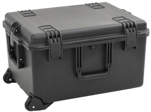 vidaXL Koffer für Flugreise Tragbar Schwarz 62,5x49,5x37 cm PP, Koffer, Hartschalenkoffer, Werkzeugkasten, Transportkoffer mit Schaumstoff