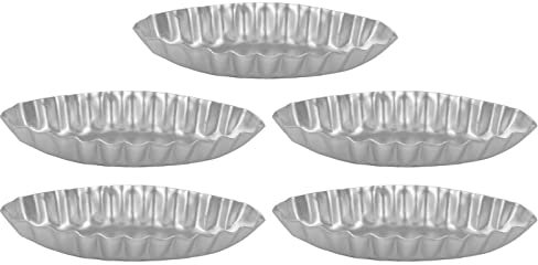 5 Pieces Fruit Pie Cake Mould for Kitchen Dessert French Cheese Long Fluted Little Boat Shape