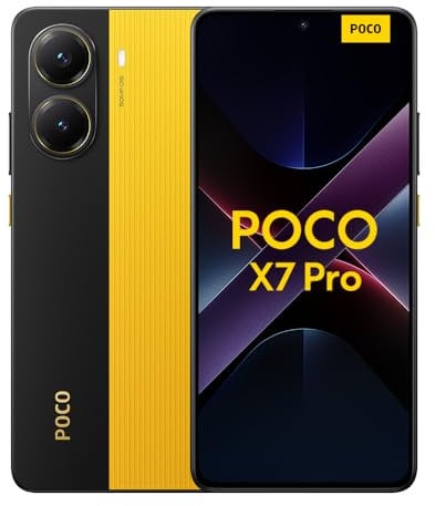 Xiaomi POCO X7 Pro - Smartphone de 8+256GB, Pantalla CrystalRes 1.5K 120Hz AMOLED, MediaTek Dimensity 8400-Ultra, Cámara de 50 MP, 90W HyperCharge, Cargador no Incluido, Amarillo (Versión ES)