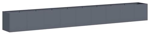 vidaXL Pflanzkübel Anthrazit 360x40x40 cm Kaltgewalzter Stahl, Pflanzschale, Garten-Garten-Pflanzkübel, Outdoor-Pflanzgefäß, Hochbeet, Pflanzgefäß