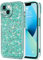 Lafunda for iPhone 13 Case for Womens Girls, Luxury Bling Glitter Diamond Crystal Festival Shiny Case Camera Protection Shockproof Silicone TPU Phone Cover for iPhone 13 6.1, Green