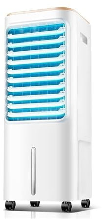 Climatiseur Mobile de Refroidissement d'Air, Climatiseur Sans Évacuation à Double Réservoir d'Eau, Grande Capacité de 12L, Climatiseur Froid avec Filtres Multiples pour Maison et Centre Commercial