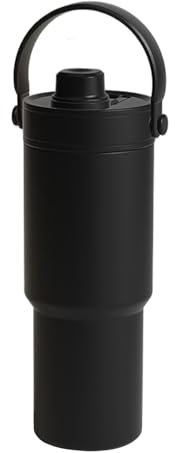Wimnqie Gourde isotherme avec paille, 740 ml, gobelet de voyage avec revêtement en céramique anti-fuite, paroi intérieure en céramique, anti-fuite, pour l'école, le camping, le fitness