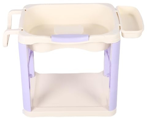 Asixxsix Nachts Shampoo -Becken, Tragbares Haarwaschbecken mit Rädern, Ergonomische Shampoo -Schüssel für Bettlägerige, Behinderte, Verletzte, ältere Menschen, Behinderte, Haarschnitte (PURPLE)