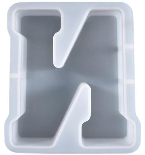 ALEFBET Moule en silicone en forme de lettres de l'alphabet - Taille XXL - 18 cm - Moule en silicone - Moule en plâtre pour moulage en résine époxy - Lettres (N)
