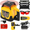 Kit livella laser rotante con ricevitore, supporto rilevatore e custodia per lavori di costruzione e allineamento
