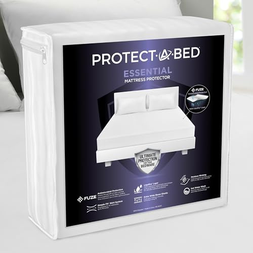 Protect-A-Bed Essential Mattress Protector Full, Dust Mite Resistant, Noiseless and Odor-Resistant Mattress Cover, 100% Waterproof Top, Machine Washable, Fits 11-18 Mattresses
