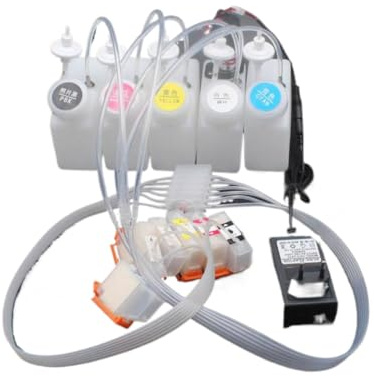 EAQAWCmzc Kit d'impression de système d'alimentation en Encre DTF Ciss, réservoir de 250ml, Compatible avec l'imprimante XP 15000 XP15000 XP-15000 XP-15010 XP-15080(CISS Without Frame)