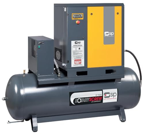 SIP Rotary Screw Air Compressor RS11-10-500BD/RD Belt Drive with Dryer, 400V 3-Phase 500L 15hp / 11kW 145psi / 10 Bar 53CFM 69dB