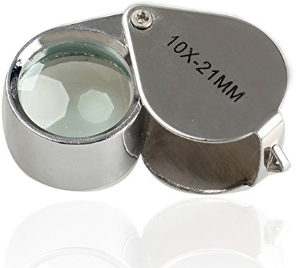 Demiawaking Mini 10x Vergrößerung 21mm Juwelier Lupe Augen Lupe