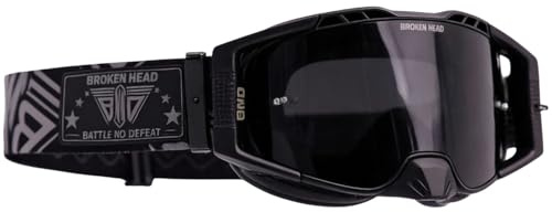 Broken Head Motocross-Brille BND Battle, Mehrere Farben | Antibeschlag Doppelglas, UV-400 Schutz, Roll-Off kompatibel, Verstellbares Band, Supermoto MX Goggle