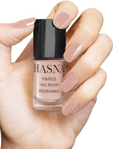 HASNA PARIS - Nagellack Halal - Éco-Responsable - Glanz und langanhaltend - einfach eine Applikation - 6ml (NUDE)