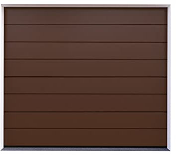 DoorHan Porta da garage sezionale con operatore e trasmettitore manuale | Per l'auto montaggio | Dimensioni selezionabili | 5 Colori (2375 x 2030, RAL 8014 Marrone Seppia)