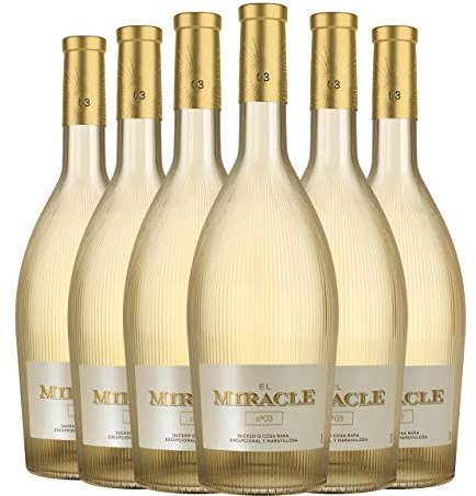 El Miracle Nº3 Vino Blanco Premium D.O. Valencia caja 6 botellas 75 cl.