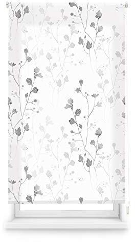 Blindecor Blumen | lichtdurchlässiges Rollo mit Digitaldruck | Modell Bloom | 90 x 180 cm (BxH) | Stoffgröße 87 x 175 cm | Fensterrollos