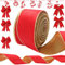 Weihnachts-Samtband mit Drahtrand und goldenem Rand, wasserdichtes Samtband, Geschenkband, Samtdekorationsband für Weihnachtskranz, Schleifen, Blumenbasteln, Ornamente (Rot/Gold, 6,3 cm x 20 m)