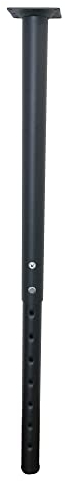 Jahof Pied de Table Réglable de 55 à 90 cm, Pied de Meuble en Métal Ø42/38mm avec Vis, Pied Télescopique pour Bricolage, RV, Maison et Bureau (1 pièce, Noir)