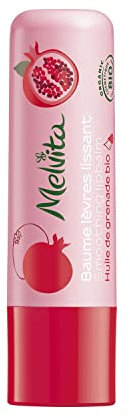 Melvita, glättender Lippenbalsam 100% natürlichen Ursprungs, aus kontrolliert biologischem Anbau, glättet und polstert reife Lippen, feuchtigkeitsspendende Behandlung, Natürlicher, Granatapfelduft