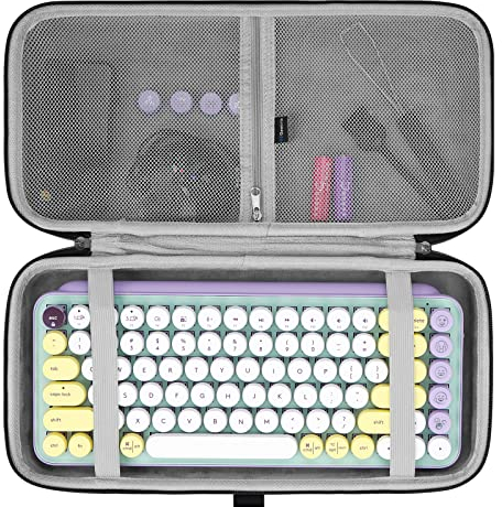 Geekria 75% - 80% Keyboard Case Hard Travel Case for 84 Keys Computer Wireless Portable Keyboard Compatible with Keychron K2 K3 FELiCON Mini Mechanical Keyboard