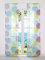 ESLIR 2er Set Flächenvorhänge Schiebegardinen Voile Gardinen mit Klettband Schiebevorhang mit Klettschiene Transparent Vorhang Kreis Muster Bunt BxH 57x175cm 2 Stück