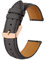 BISONSTRAP Bracelets de Montres en Cuir Texturé, Remplacement Dégagement Rapide pour Femme Homme, 20mm, Gris Foncé, Boucle Dorée Rose