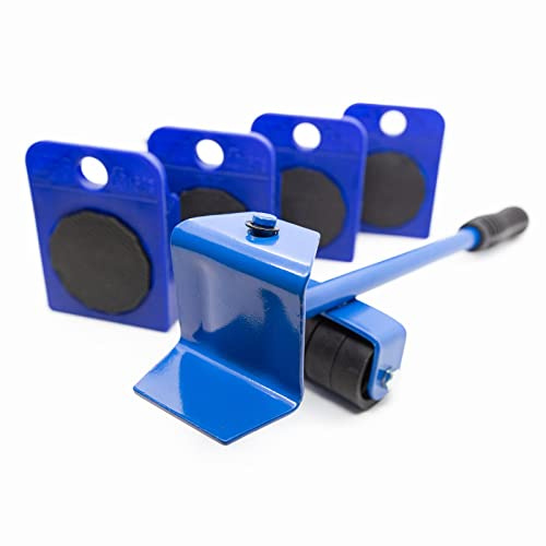 Transportroller Thorque 120 Kg | Set Möbelrollen 5 Pz | Transportrollen Mit Lift Und Rädern, Bewegen Und Heben Sie Möbel Mit Trolley Und 4 Rollen | Transportrollen Möbelrollen Fachmann