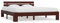 Hommdiy Kiefernholz Massiv Bettgestell Holzbett Futonbett Massivholz Bett Bettrahmen Lattenrost Schlafzimmerbett Dunkelbraun Kiefer 180x200 cm