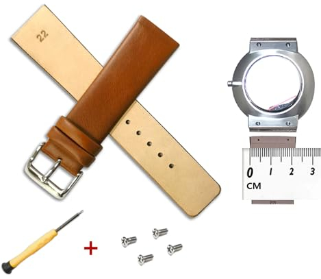 NZZXTO Replacement Leather Watch Band for Skagen Bering Unisex Watches with Screw (20mm Light brown